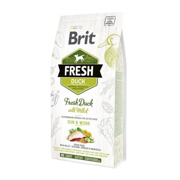Фото - Сухой корм для собак Brit Fresh Duck/Millet Active Run and Work 5 кг (8595602530823)