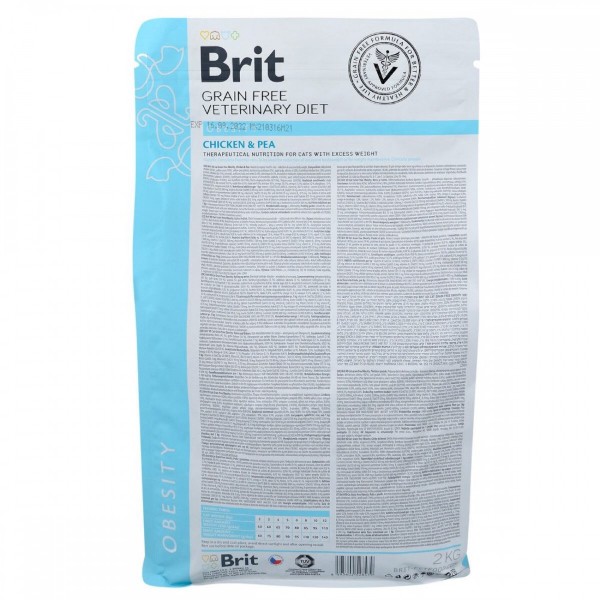 Фото - Сухой корм Brit VetDiets GF для кошек для снижения веса 2 кг (8595602528479)