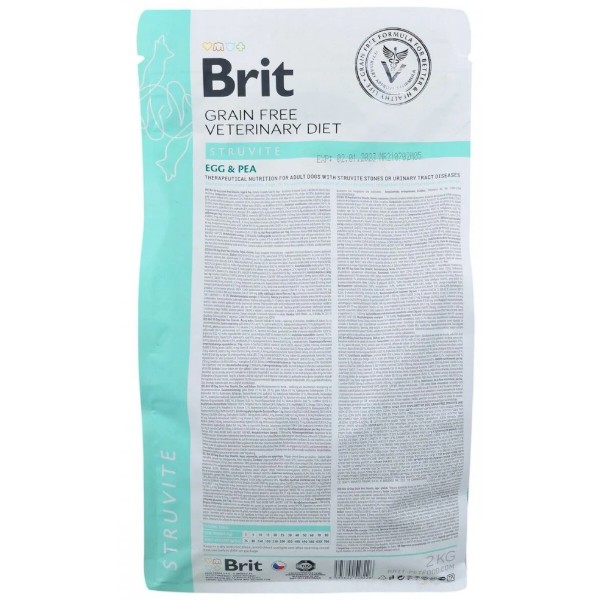 Фото - Сухой корм для собак Brit VetDiets Grain Free VetDiet Dog Struvite с мочекаменной болезнью с яйцом индейкой горохом гречкой 2 кг (8595602528226)