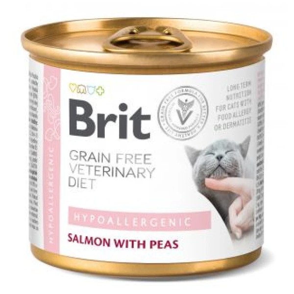Фото - Паштет для кошек Brit VetDiets Grain Free Veterinary Hypoallergenic с пищевой аллергией или непереносимостью (8595602549825)
