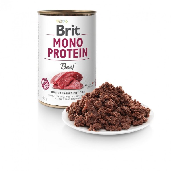 Фото - Влажный корм для собак Brit Care Mono Protein Beef 400 г (8595602555338)