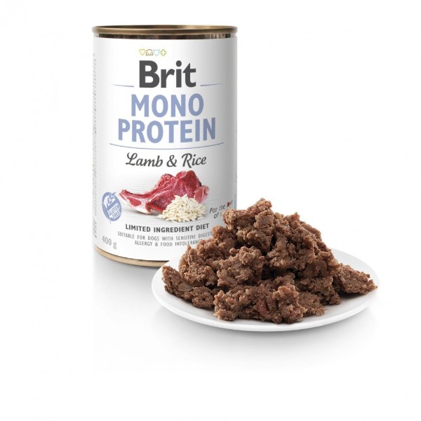 Фото - Вологий корм для собак Brit Care Mono Protein Lamb and Rice 400 г (8595602555352)