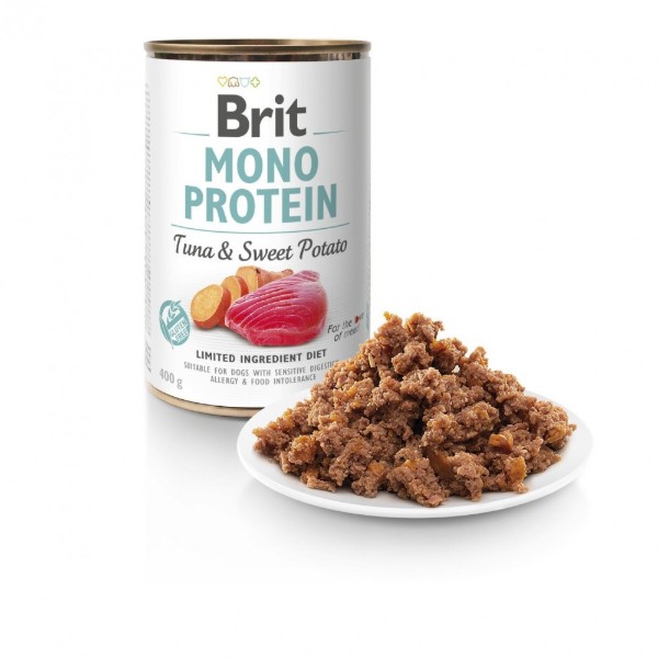 Фото - Влажный корм для собак Brit Care Mono Protein Tuna and Sweet Potato 400 г (8595602555383)