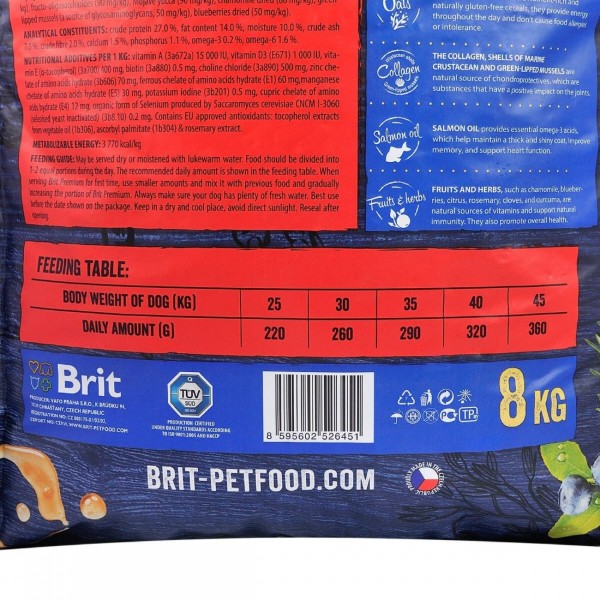 Фото - Сухой корм для собак Brit Premium Dog Adult L для больших пород с курицей 8 кг (8595602526451)
