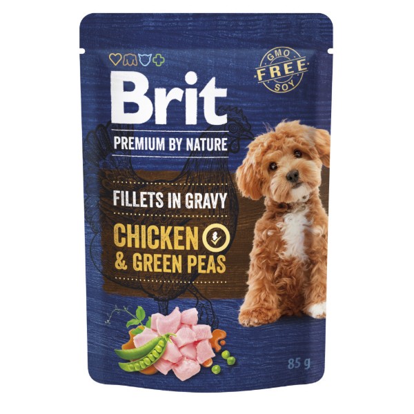 Фото - Набор влажного корма Brit Premium Fillets in Gravy Multipack малых пород филе в соусе Мультипак 12 шт х 85 г (8595602572472)