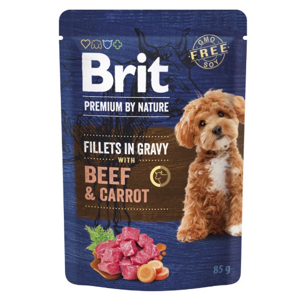 Фото - Набор влажного корма Brit Premium Fillets in Gravy Multipack малых пород филе в соусе Мультипак 12 шт х 85 г (8595602572472)