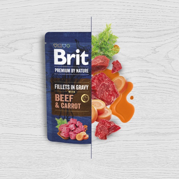 Фото - Набор влажного корма Brit Premium Fillets in Gravy Multipack малых пород филе в соусе Мультипак 12 шт х 85 г (8595602572472)