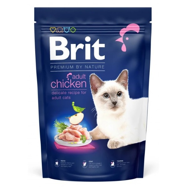 Фото - Сухой корм Brit Premium by Nature для кошек с курицей 1.5 кг (8595602553129) Фото - Сухой корм Brit Premium by Nature для кошек с курицей 1.5 кг (8595602553129)
