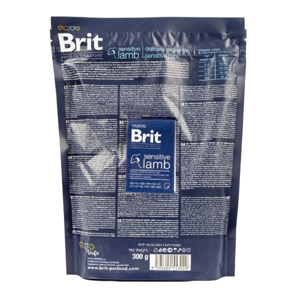 Фото - Сухой корм Brit Premium by Nature для котов с чуствительным пищеварением с ягненком 300 г (8595602553020)