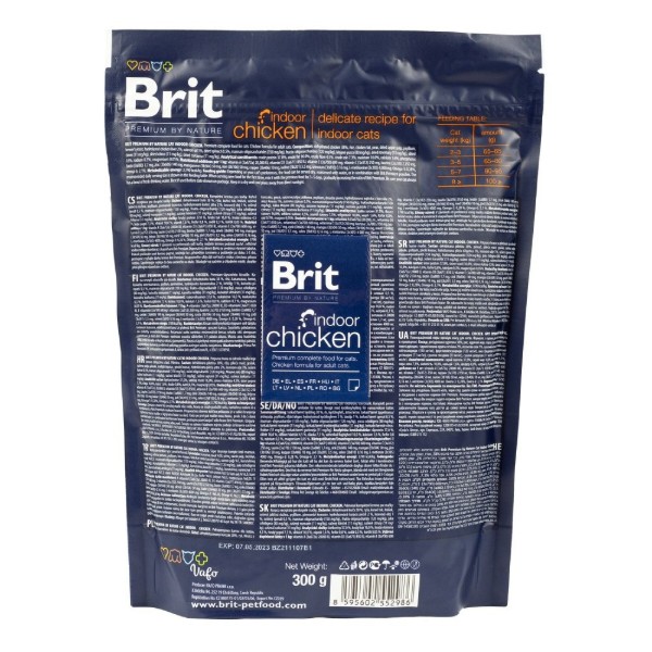 Фото - Сухой корм Brit Premium by Nature для котов, живущих в помещении, с курицей 300 г (8595602552986)