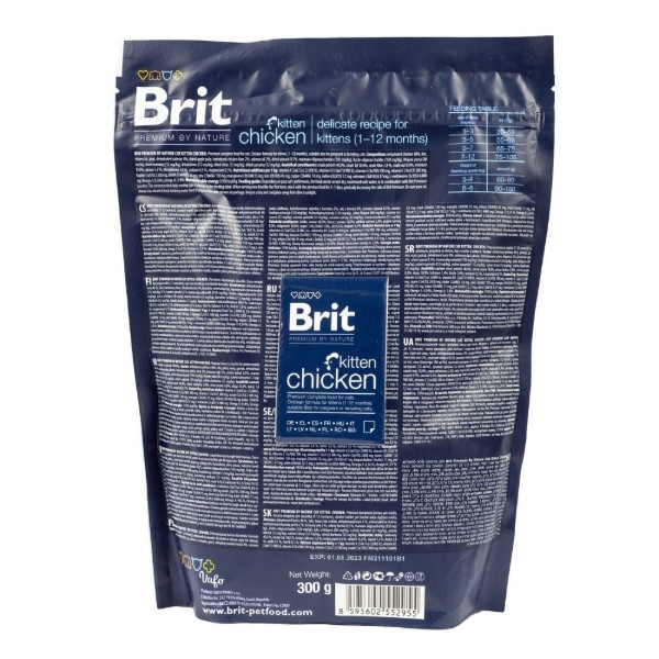 Фото - Сухой корм Brit Premium by Nature для котят с курицей 300 г (8595602552955)