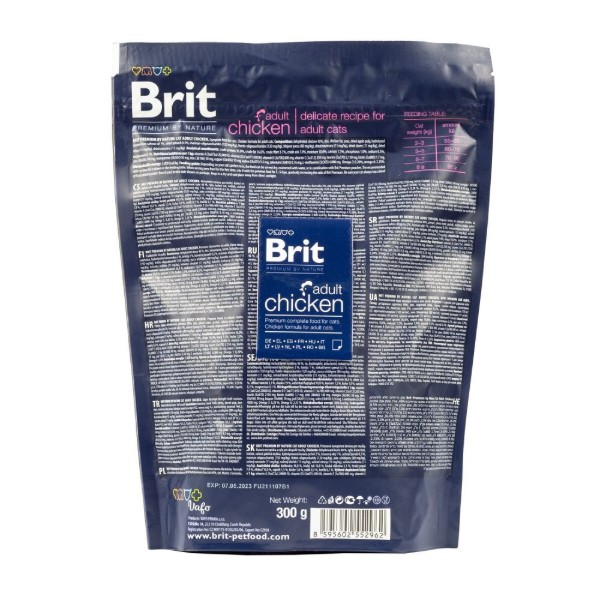 Фото - Сухой корм Brit Premium by Nature для взрослых котов с курицей 300 г (8595602552962)