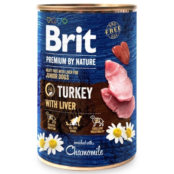 Фото - Влажный корм для собак Brit Premium by Nature k с индейкой и индюшиной печенью 400г (8595602561803) Фото - Влажный корм для собак Brit Premium by Nature k с индейкой и индюшиной печенью 400г (8595602561803)