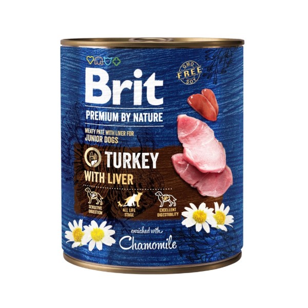 Фото - Влажный корм для собак Brit Premium by Nature k с индейкой и индюшачьей печенью 800 г (8595602561810) Фото - Влажный корм для собак Brit Premium by Nature k с индейкой и индюшачьей печенью 800 г (8595602561810)