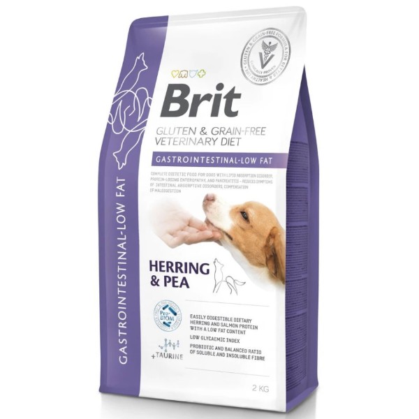 Фото - Сухой корм для собак Brit VetDiets Dog Gastrointestinal-Low fat с сельдью 2 кг (8595602559626)