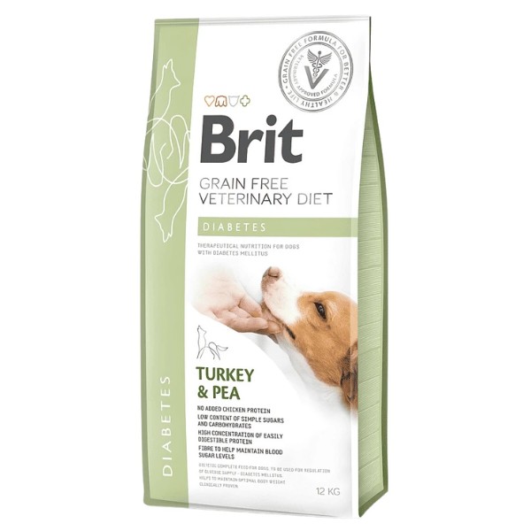 Фото - Сухий корм для собак Brit VetDiets для собак при цукровому діабеті з ідейкою та горохом 12 кг (8595602528097)