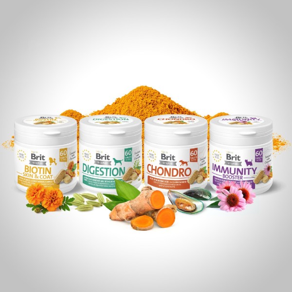 Фото - Вітаміни для собак Brit Vitamins Immunity Booster для імунітету 60 табл. (8595602571666)
