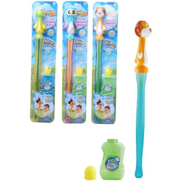 Фото - Мыльные пузыри Bubble Fun гигантская палочка Животные в ассортименте (DHOBB10344)
