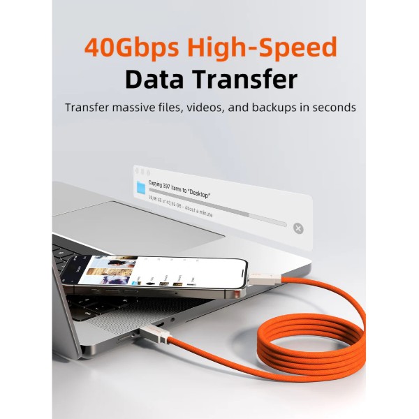 Фото - Кабель Cabletime USB4 USB-C - USB-C 240W 1 м (CU4BH)
