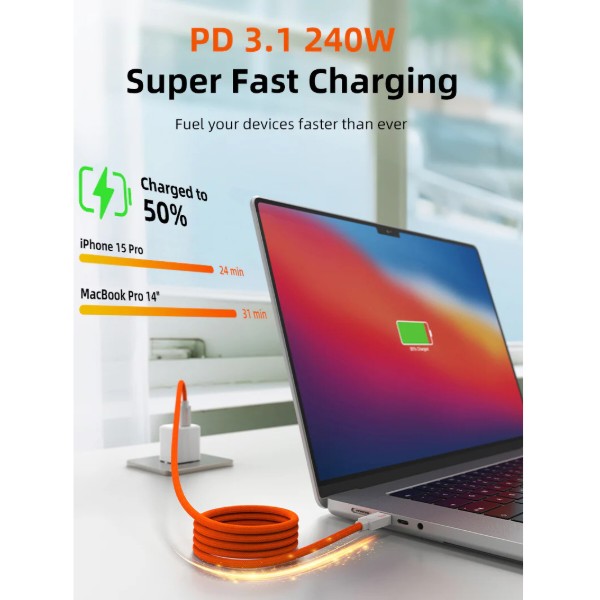 Фото - Кабель Cabletime USB4 USB-C - USB-C 240W 1 м (CU4BH)