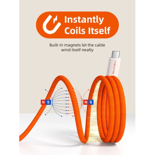 Фото - Кабель Cabletime USB4 USB-C - USB-C 240W 1 м (CU4BH)