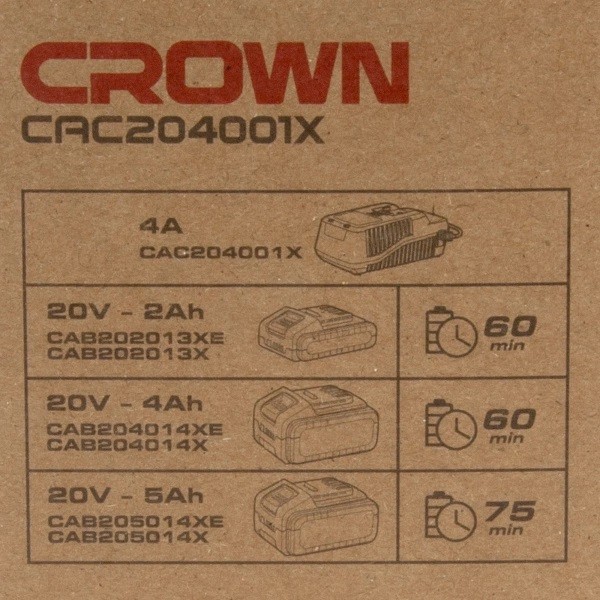 Фото - Акумулятор для електроінструментів Crown CAC204001X