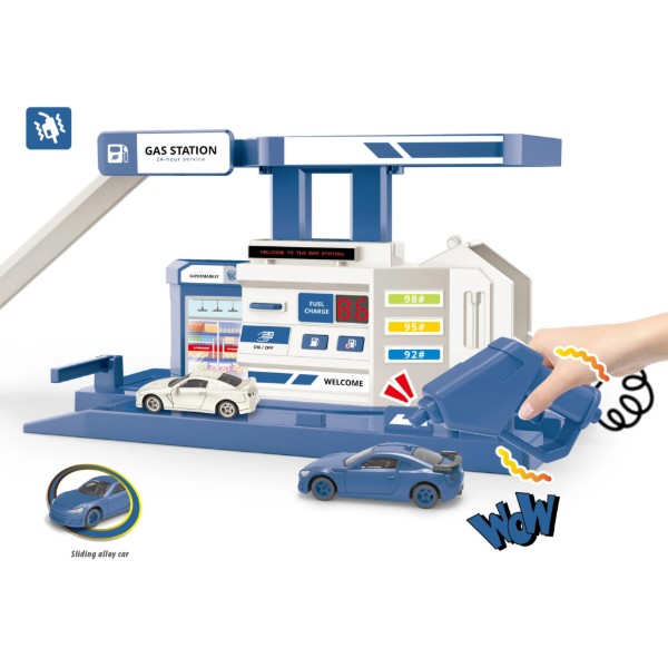 Фото - Ігровий набір CHENGMEI TOYS автозаправочна станція з машинкою (CM559-22L)