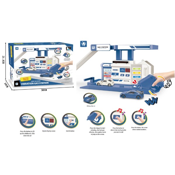 Фото - Ігровий набір CHENGMEI TOYS автозаправочна станція з машинкою (CM559-22L)