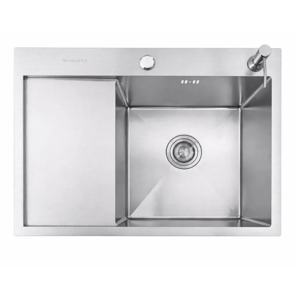 Фото - Мойка кухонная VALESO CM 65х50 R DECOR нержавейка Handmade (3.0/1.0)