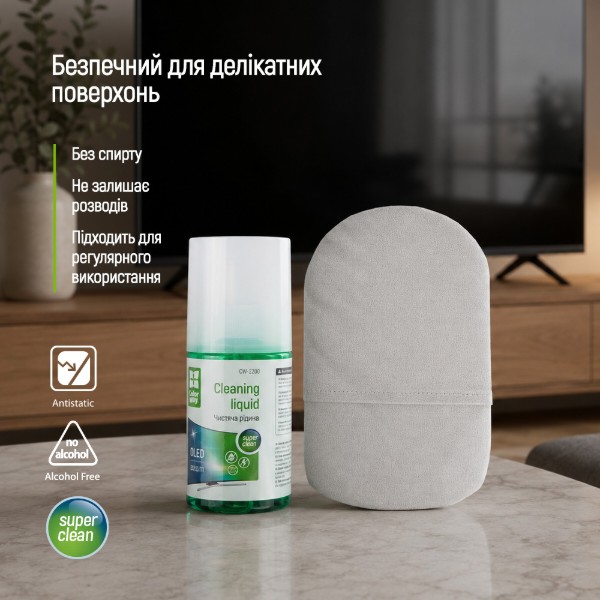 Фото - Набор для чистки экранов Colorway CW-2200 (200 мл и перчатка-микрофибра)