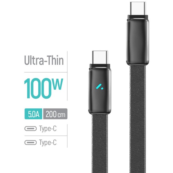 Фото - Кабель Colorway Type-C - Type-C (ultra-thin) (PD Fast Charging 100W) 5А 1м Black (CW-CBPDCC100-BK)