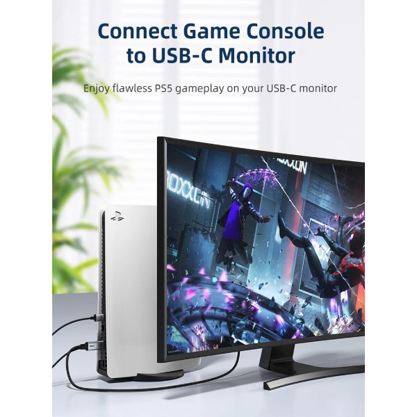 Фото - Кабель Cabletime HDMI - USB-C з USB живленням 2 м (CC18L)