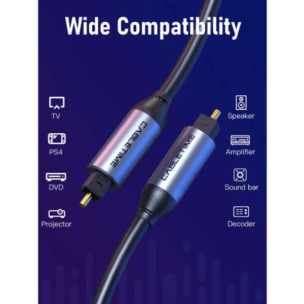 Фото - Кабель оптический Cabletime Toslink (M) - Toslink (M), 1 м (CF30H)