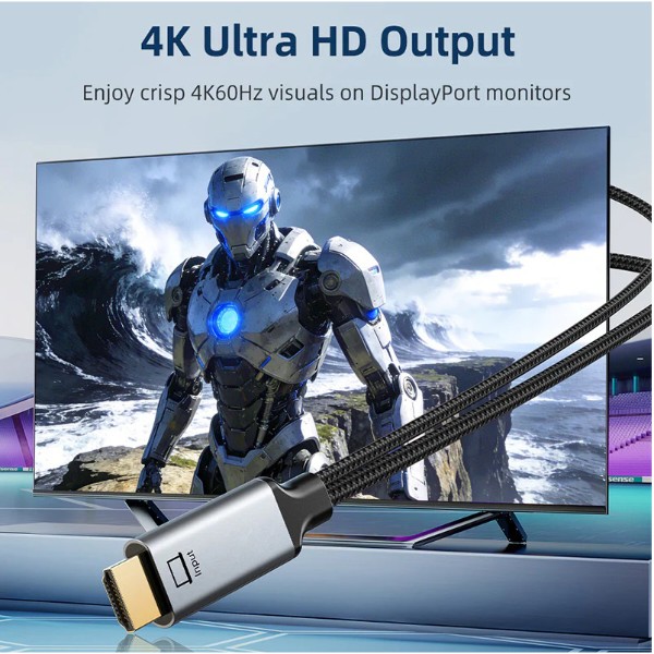 Фото - Кабель Cabletime HDMI (M) - DP (M) с USB питанием 2 м (CHD1L)