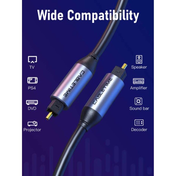 Фото - Кабель оптический Cabletime Toslink (M) - Toslink (M), 3 м (CF30N)