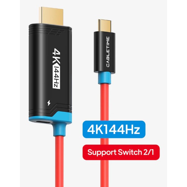 Фото - Кабель Cabletime USB-C - HDMI PD100W 2 м (CC26L)