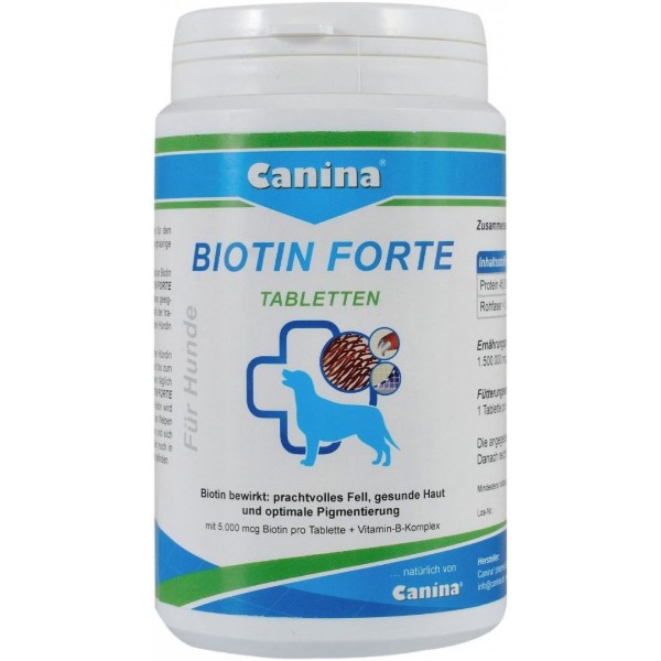 Фото - Витамины для собак Canina Biotin Forte Tabletten Биотин интенсивный курс для шерсти 200 г 60 табл. (4027565101108)