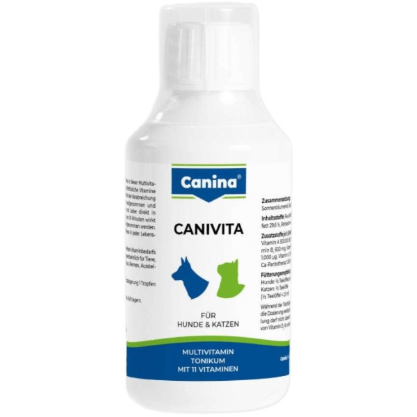 Фото - Витамины для кошек и собак Canina Canivita универсальный с быстрым эффектом тоник 250 мл (4027565110018)