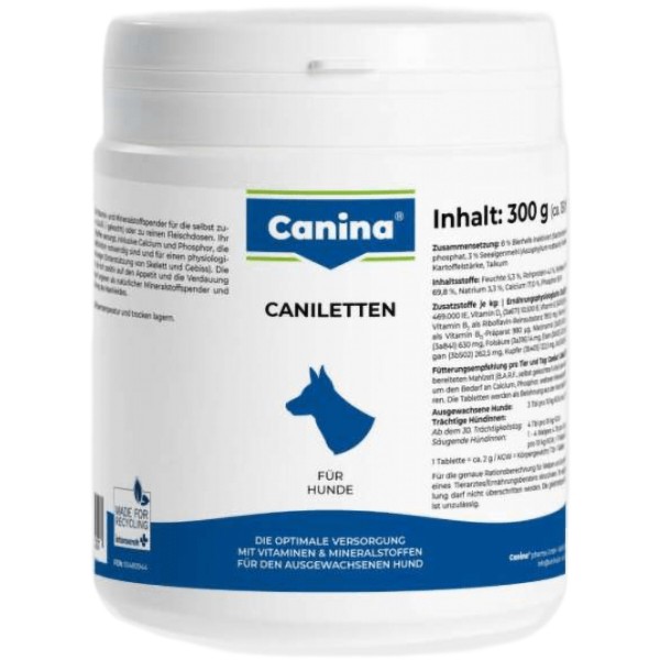 Фото - Витаминно-минеральный комплекс для собак Canina Caniletten 300 г 150 таб (4027565120307)