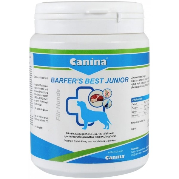 Фото - Витаминно-минеральный комплекс для собак Canina Barfer Best Junior 850 гр при натуральном кормлении (4027565128518)