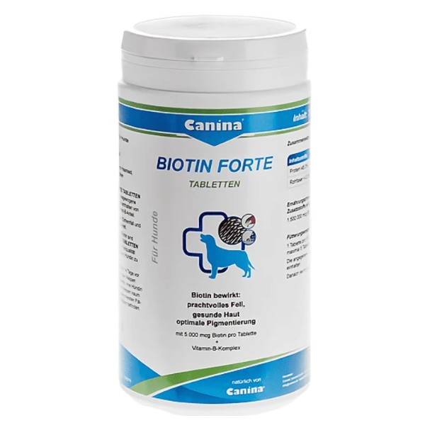 Фото - Витамины для собак Canina Biotin Forte Tabletten Биотин интенсивный курс для шерсти 700 г 210 табл. (4027565101115)