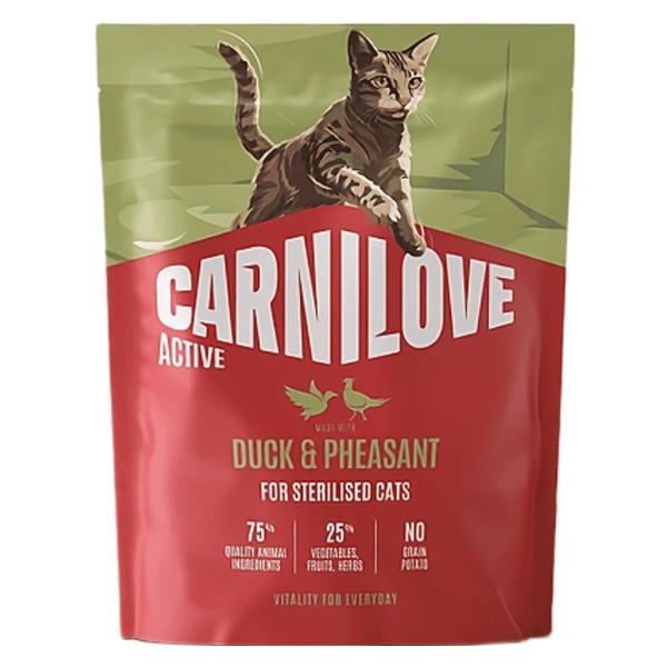 Фото - Сухой корм для кошек Carnilove Active Duck & Pheasant Sterilised для стерилизованных утка и фазан 400 г (8595602581726)