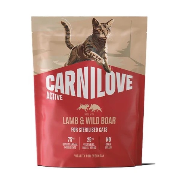 Фото - Сухой корм для кошек Carnilove Active Lamb & Wild Boar Sterilised для стерилизованного ягненок и дикий кабан 400 г (8595602581429)