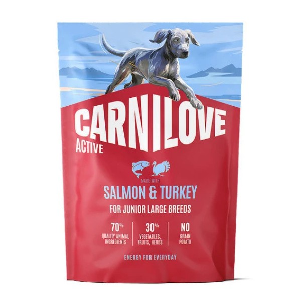 Фото - Сухий корм для собак Carnilove Active Salmon & Turkey Junior Large Breed 1,5 кг (8595602581382)
