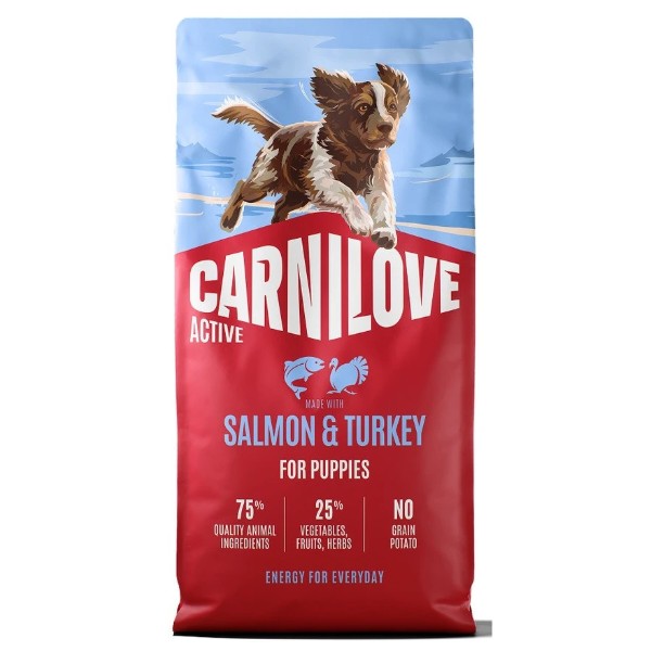 Фото - Сухой корм для собак Carnilove Active Salmon & Turkey Puppy для щенков 12 кг (8595602581375)