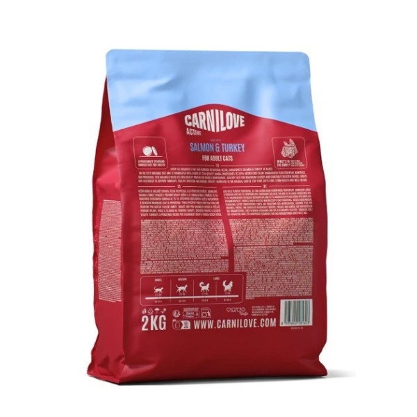 Фото - Сухой корм для кошек Carnilove Active Salmon & Turkey лосось и индейка 2 кг (8595602581603)