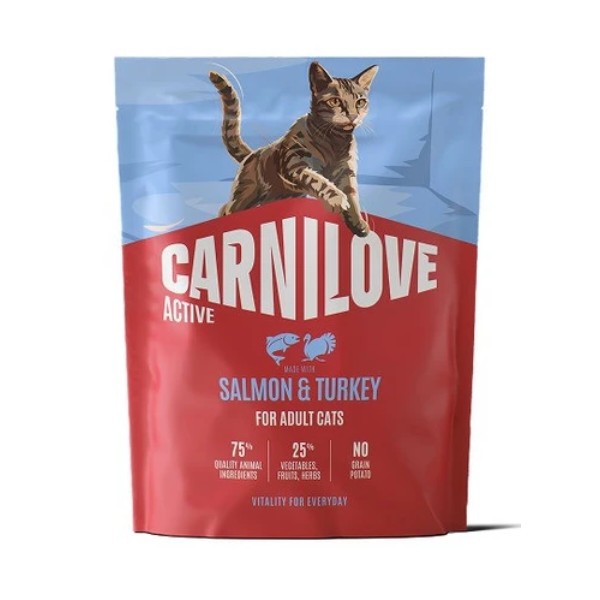 Фото - Сухой корм для кошек Carnilove Active Salmon & Turkey лосось и индейка 400 г (8595602581573)