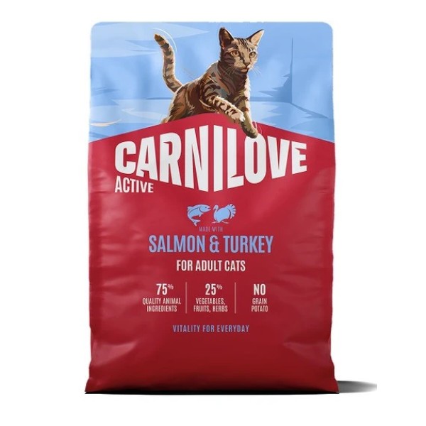 Фото - Сухой корм для кошек Carnilove Active Salmon & Turkey лосось и индейка 2 кг (8595602581603)