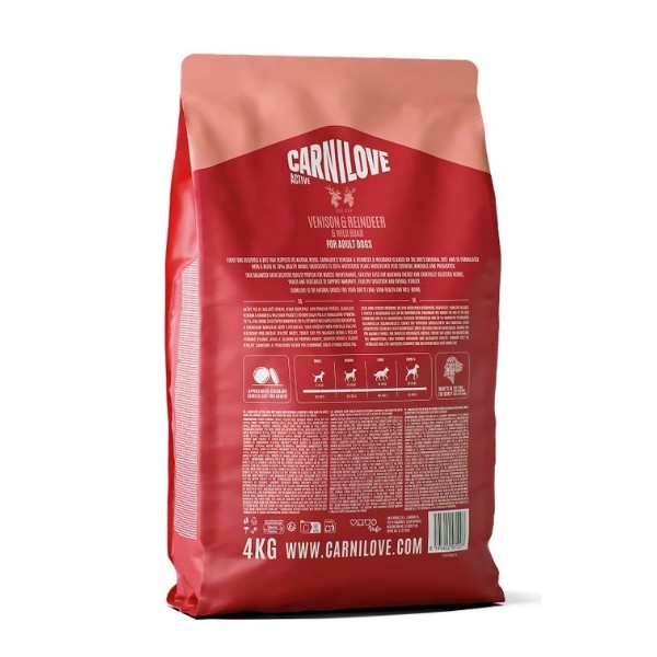 Фото - Сухой корм для собак Carnilove Active Venison & Reindeer & Wild Boar Active Adults 4 кг (8595602581207)