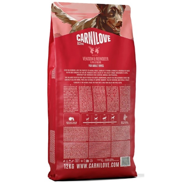 Фото - Сухий корм для собак Carnilove Active Venison & Reindeer & Wild Boar Active Adults 12 кг (8595602581214)